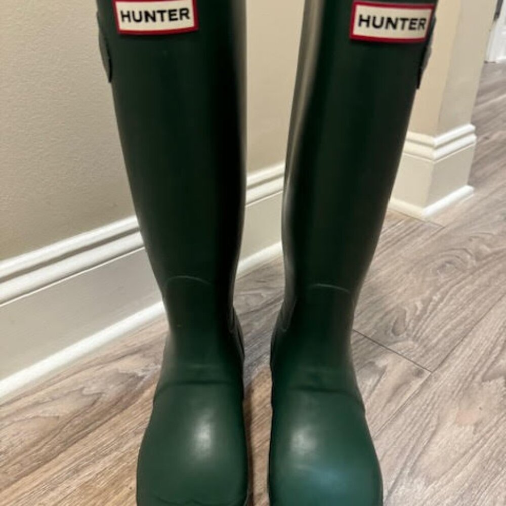 Hunter Rain Boots Tall Classic Hunter Green Size 7